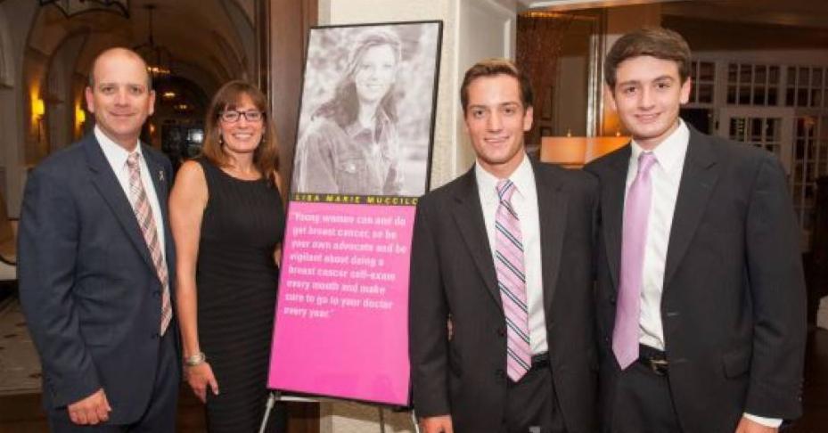 Michael, Lise, Dominick and James Muccilo at first Butterfly Ball in 2013 in honor of Lisa Marie Muccilo.